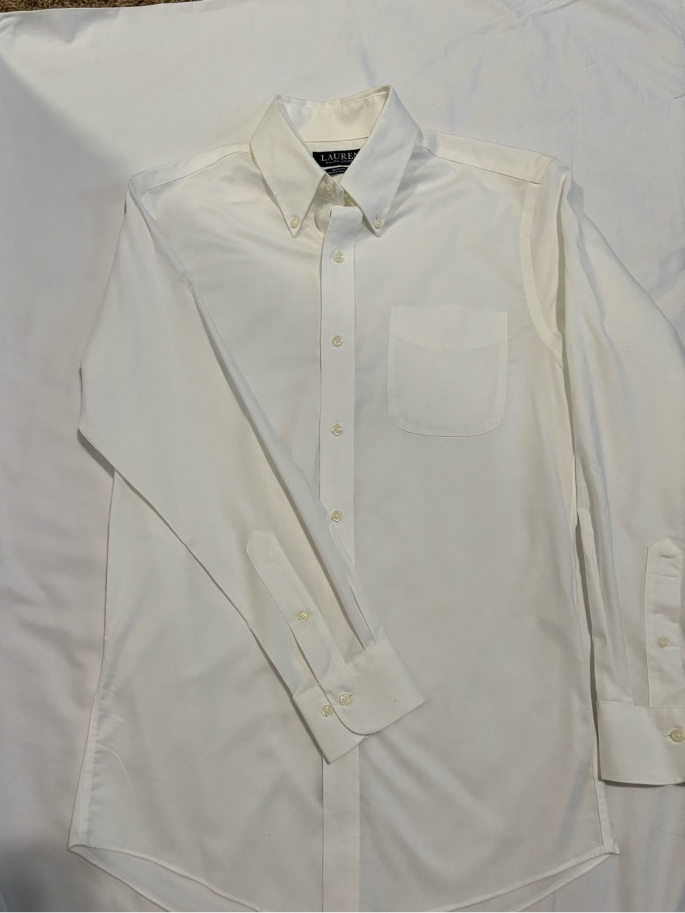 Ralph Lauren White Button-Down Dress Shirt